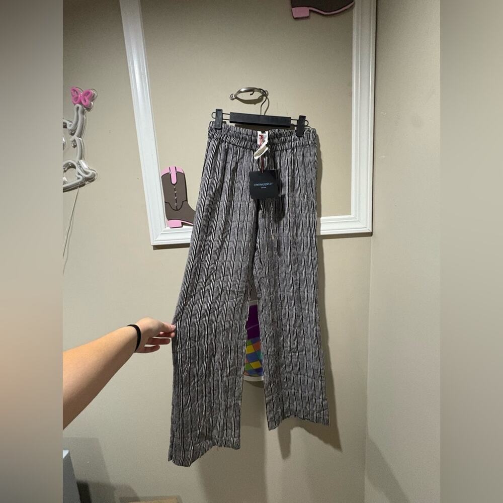 Cynthia Rowley Black and White Wide Leg Pants